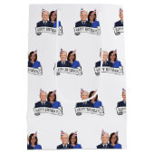 Sac Cadeau Moyen Joyeux anniversaire de Joe et Kamala (Dos)