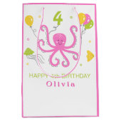 Sac Cadeau Moyen Joyeux anniversaire de poulpe (Devant)