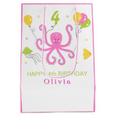 Sac Cadeau Moyen Joyeux anniversaire de poulpe (Dos)