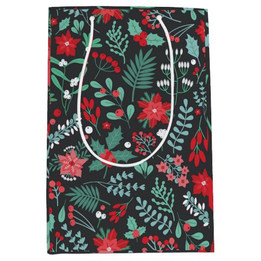 Sac Cadeau Moyen Joyeux anniversaire et Joyeux Noël (Devant)