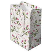 Sac Cadeau Moyen Joyeux anniversaire - Joli Fleurs sauvages et sole (Dos Angle)