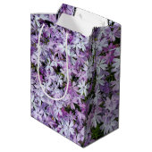 Sac Cadeau Moyen Joyeux Anniversaire violet Phlox avec Zipper (Dos Angle)
