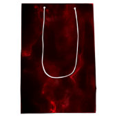 Sac Cadeau Moyen Joyeux arbres de Noël bordeaux (Dos)