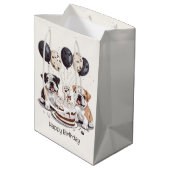 Sac Cadeau Moyen Joyeux Bulldogs anglais (Dos Angle)