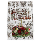 Sac Cadeau Moyen Joyeux Cadeaux de Noël (Dos)