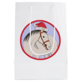 Sac Cadeau Moyen Joyeux Cheval de Noël (Dos)
