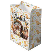 Sac Cadeau Moyen Joyeux Cowboy d'anniversaire (Dos Angle)