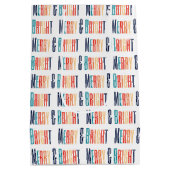 Sac Cadeau Moyen Joyeux et lumineux rétro de Noël esthétique (Dos)