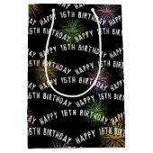 Sac Cadeau Moyen Joyeux feu d'artifice du 16ème anniversaire sur no (Devant)