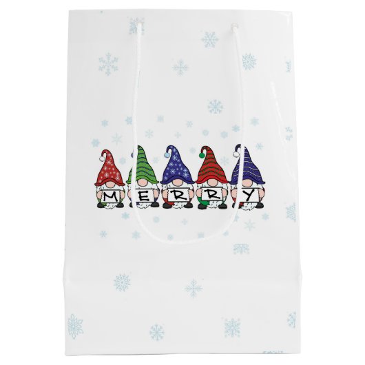 Sac Cadeau Moyen Joyeux Gnomes (Dos)
