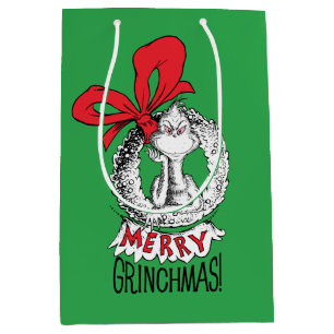 Sac Cadeau Moyen Joyeux Grinchmas Couronne Le Grinch