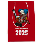 Sac Cadeau Moyen Joyeux Halloween Ajouter L'Année Crazy Clown tronc (Devant)
