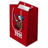 Sac Cadeau Moyen Joyeux Halloween Ajouter L'Année Crazy Clown tronc (Dos Angle)