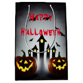 Sac Cadeau Moyen Joyeux Halloween Jack o' Lantern Party (Devant)