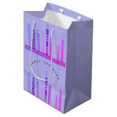 Sac Cadeau Moyen Joyeux Hanoukka (Devant Angle)