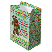 Sac Cadeau Moyen Joyeux jeu de Noël de Bigfoot (Devant Angle)