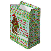 Sac Cadeau Moyen Joyeux jeu de Noël de Bigfoot (Dos Angle)