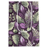 Sac Cadeau Moyen Joyeux Motif de Noël vert violet #22 ID1009 (Dos)