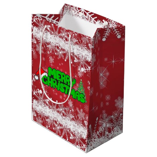 Sac Cadeau Moyen Joyeux Noël (Dos Angle)