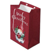 Sac Cadeau Moyen Joyeux Noël (Devant Angle)