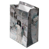 Sac Cadeau Moyen Joyeux Noel (Devant Angle)