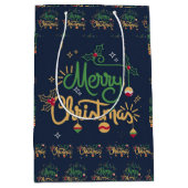 Sac Cadeau Moyen Joyeux Noël (Devant)