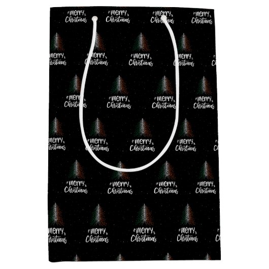 Sac Cadeau Moyen Joyeux Noël avec drapeau d'Irlande (Devant)