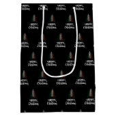 Sac Cadeau Moyen Joyeux Noël avec drapeau d'Irlande (Dos)