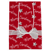 Sac Cadeau Moyen Joyeux Noël avec les étoiles Diamond (Dos)