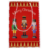 Sac Cadeau Moyen Joyeux Noël avec Nutcracker (Devant)