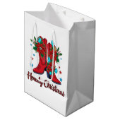 Sac Cadeau Moyen Joyeux Noël Boots (Devant Angle)