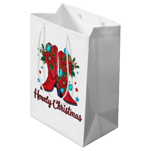 Sac Cadeau Moyen Joyeux Noël Boots (Dos Angle)