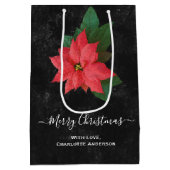 Sac Cadeau Moyen Joyeux Noël Botanique Rustique (Dos)