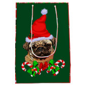 Sac Cadeau Moyen Joyeux Noël Carlin de Père Noël (Dos)