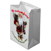 Sac Cadeau Moyen Joyeux Noël en polonais Wesołych Świąt Custom (Devant Angle)