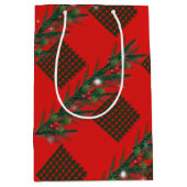 Sac Cadeau Moyen Joyeux Noël et Bonne Année ! Modèle Écosse (Devant)