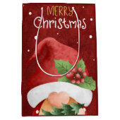 Sac Cadeau Moyen Joyeux Noël Gnome Medium Cadeau (Devant)