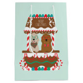 Sac Cadeau Moyen Joyeux Noël Goldendoodles Chiens de vacances (Dos)