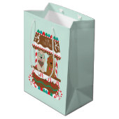 Sac Cadeau Moyen Joyeux Noël Goldendoodles Chiens de vacances (Dos Angle)