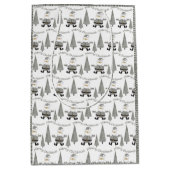 Sac Cadeau Moyen Joyeux Noël Houndstooth Père Noël (Devant)