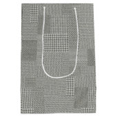 Sac Cadeau Moyen Joyeux Noël Houndstooth Père Noël (Dos)