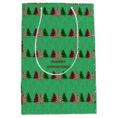 Sac Cadeau Moyen Joyeux Noël moderne & élégant (Devant)