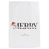 Sac Cadeau Moyen Joyeux Noël moderne et branché (Devant)