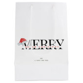 Sac Cadeau Moyen Joyeux Noël moderne et branché (Dos)