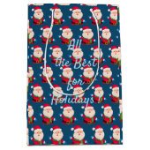 Sac Cadeau Moyen Joyeux Noël Père Noël (Devant)