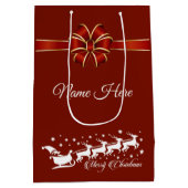Sac Cadeau Moyen Joyeux Noël personnalisé (Dos)