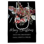 Sac Cadeau Moyen Joyeux Noël Rouge Vert Noir (Dos)