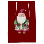 Sac Cadeau Moyen Joyeux Noël Rouge Vert Père Noël (Dos)