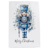 Sac Cadeau Moyen Joyeux Noir Bleu Nutcracker (Devant)