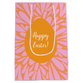 Sac Cadeau Moyen Joyeux OEuf d'orange de Pâques (Dos)